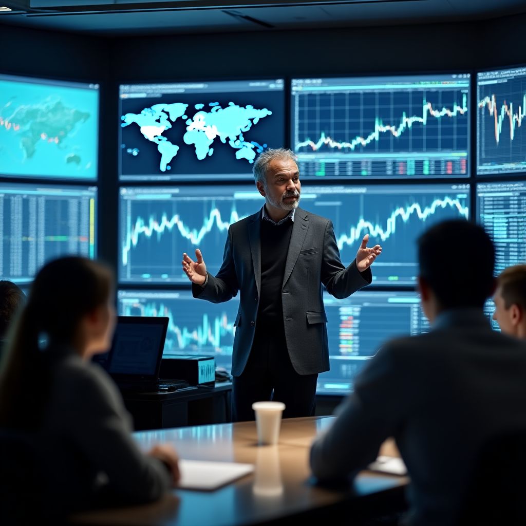 Clase presencial sobre mercados financieros