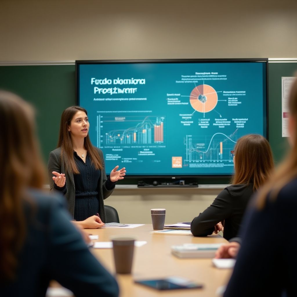 Personas en un aula aprendiendo conceptos básicos de inversión